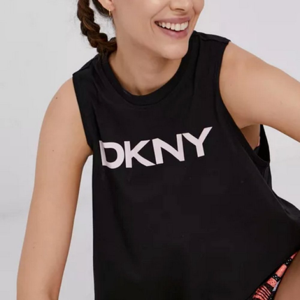 DKNY Sport Women's Logo Tank Top Black, XS, NWT